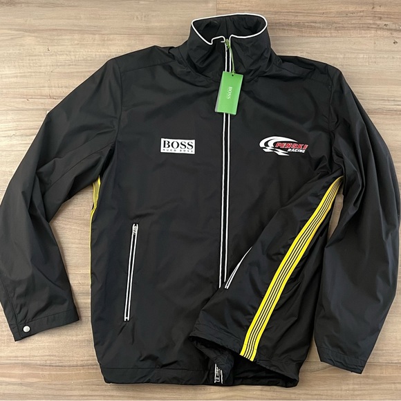 New-Hugo Boss Penske Team Porsche men's zip up Black Jacket in a Large